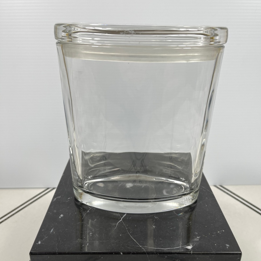 VTG Candle Corporation‎ Of America Heavy Oval Glass Jar Holder CCA Made in USA